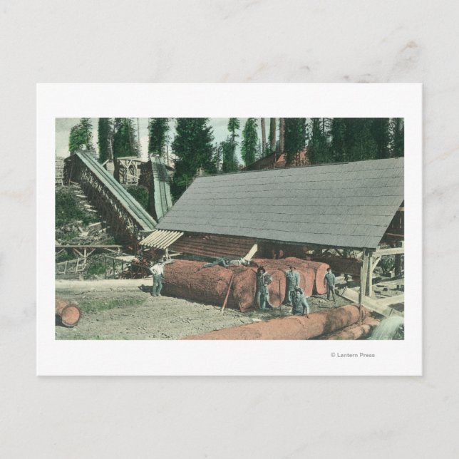 Exterior View of Benton's MillRedding, CA Postcard (Front)