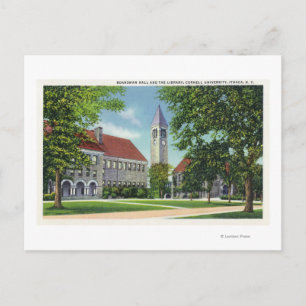 Exterior View of Boardman Hall and the Library Postcard