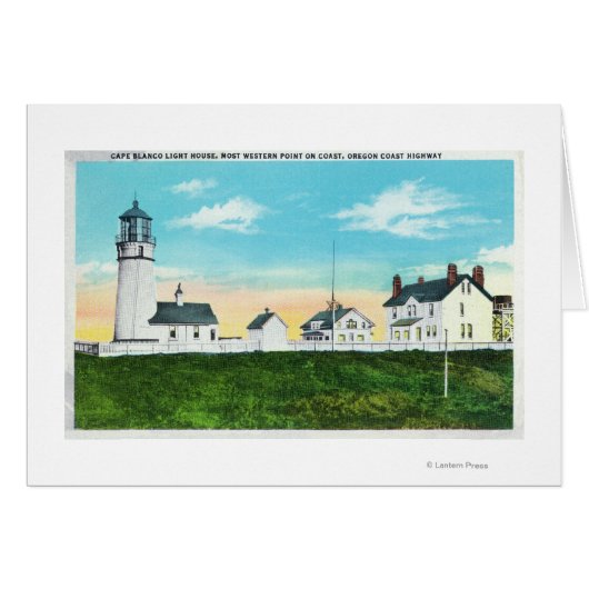 Exterior View of Cape Blanco LighthouseCoast Cards (Front Horizontal)