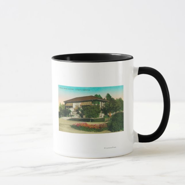 Exterior View of Carnegie LibraryLakeport, CA Mug (Right)