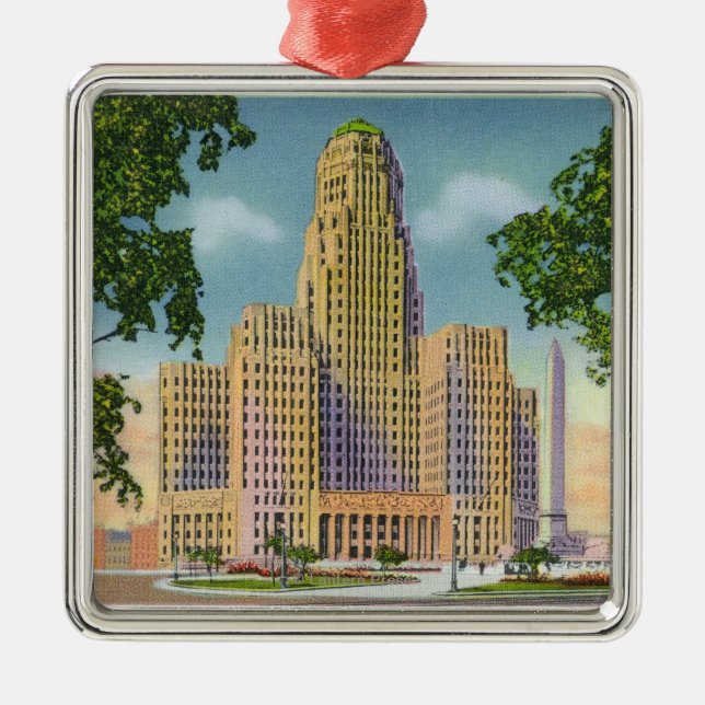 Exterior View of City Hall & the McKinley Metal Ornament (Front)