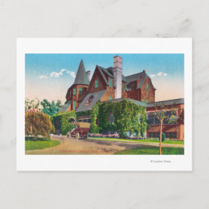 Exterior View of Claremont Country Club Postcard