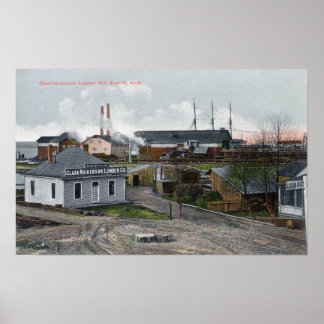 Exterior View of Clark-Nickerson Lumber Co Poster