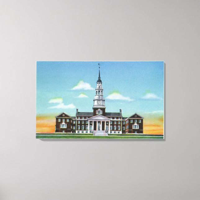 Exterior View of Colby College Miller Library Canvas Print (Front)