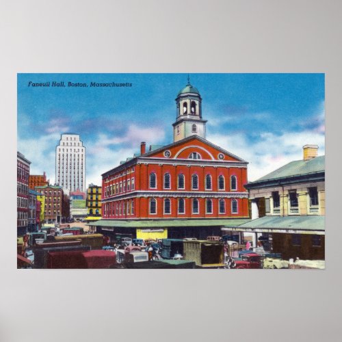 Exterior View of Faneuil Hall Poster
