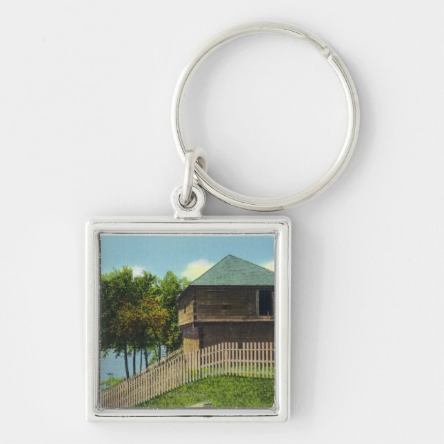Exterior View of Fort Halifax Keychain (Front)
