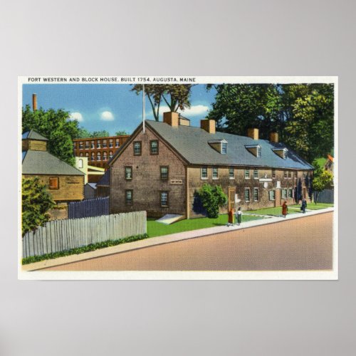 Exterior View of Ft Western and Block Houses  Poster