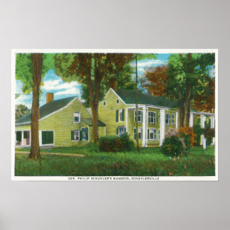 Exterior View of Gen Philip Schuyler's Mansion Poster