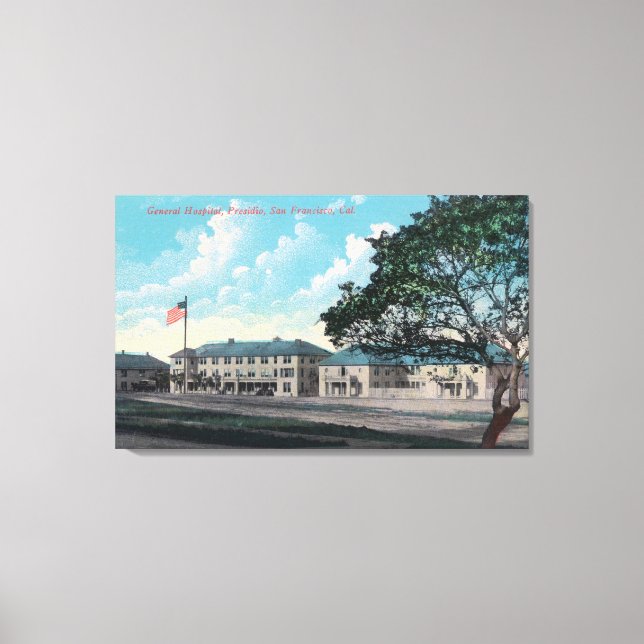 Exterior View of General Hospital, Presidio Canvas Print (Front)