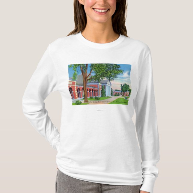 Exterior View of Hall of Springs and Grounds T-Shirt (Front)