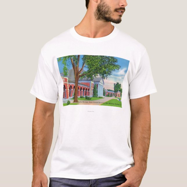 Exterior View of Hall of Springs and Grounds T-Shirt (Front)