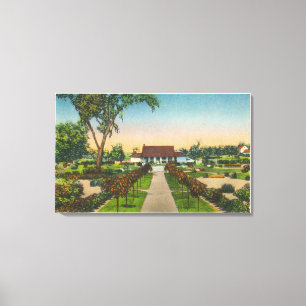 Exterior View of Hoopes Gardens Club House Canvas Print