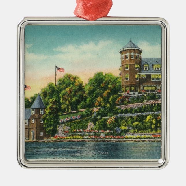 Exterior View of Hopewell Hall Metal Ornament (Front)