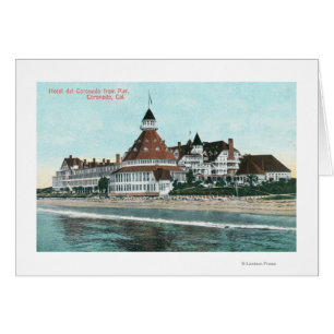 Exterior View of Hotel del Coronado from Pier Cards