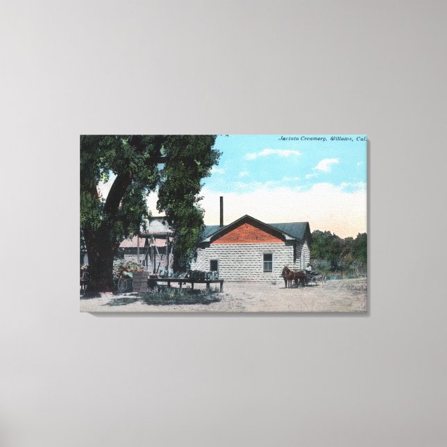 Exterior View of Jacinto CreameryWillows, CA Canvas Print (Front)