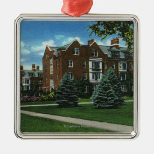 Exterior View of Josselyn Hall, Vassar College Metal Ornament