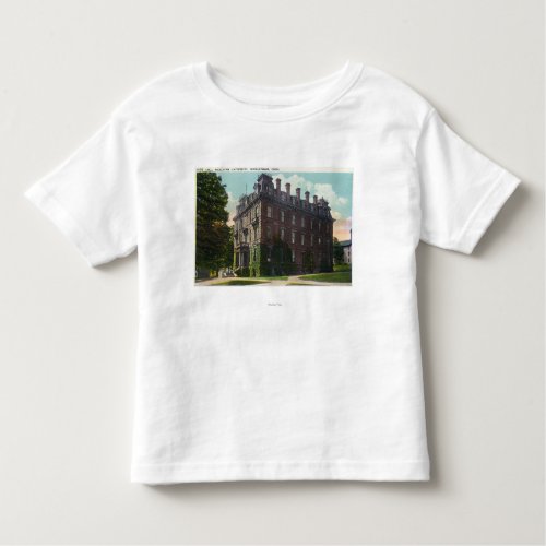 Exterior View of Judd Hall Wesleyan University Toddler T_shirt