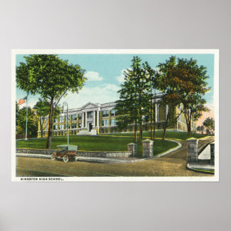 Exterior View of Kingston High School Poster