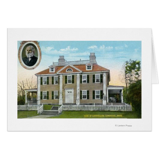 Exterior View of Longfellow's Home # 2 Cards (Front Horizontal)