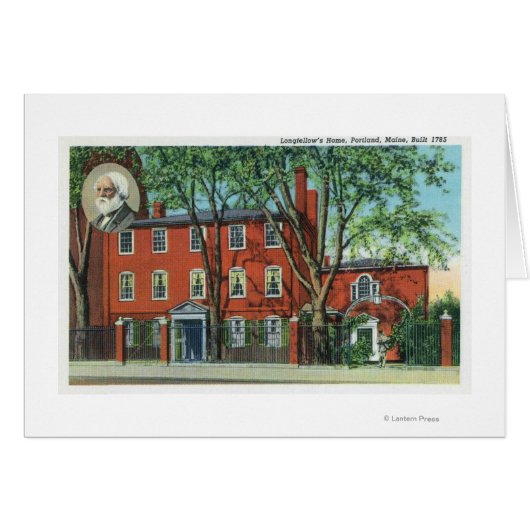Exterior View of Longfellow's Home 2 Cards (Front Horizontal)