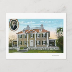 Exterior View of Longfellow's Home # 2 Postcard