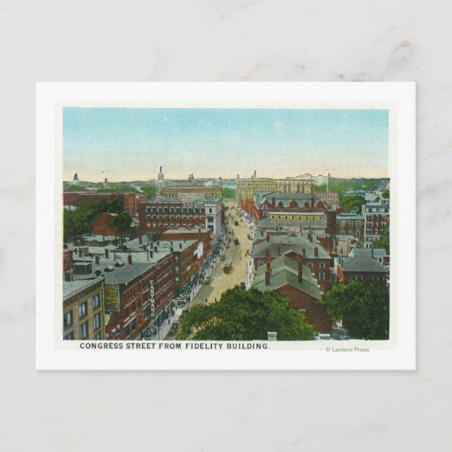 Exterior View of Longfellow's House Postcard (Front)