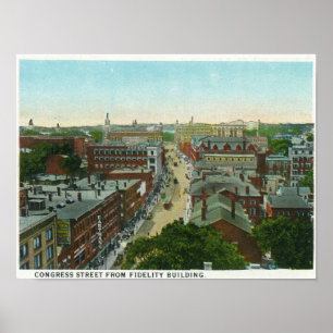 Exterior View of Longfellow's House Poster