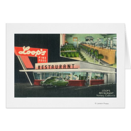 Exterior View of Loop's RestaurantVentura, CA Cards (Front Horizontal)