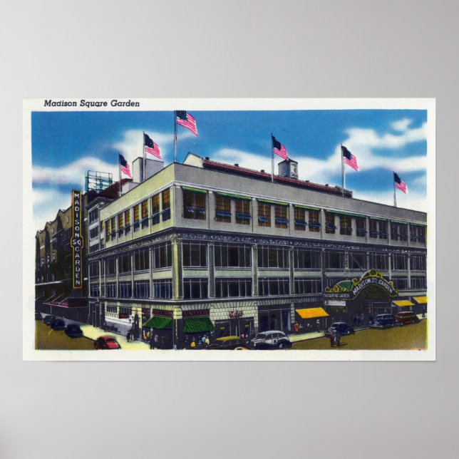 Exterior View of Madison Square Garden Poster (Front)