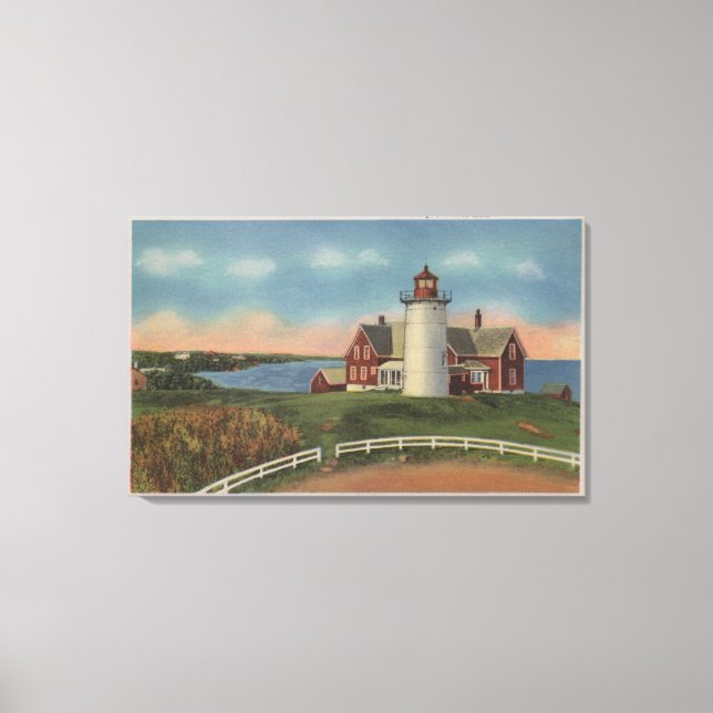Exterior View of Nobska Lighthouse Canvas Print (Front)