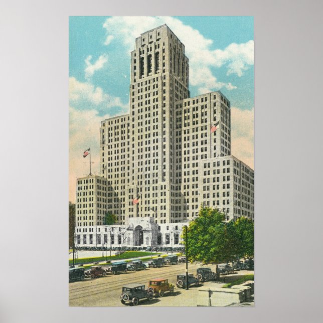 Exterior View of NY State Office Bldg Poster (Front)