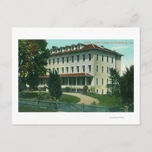 Exterior View of Pacific Union College Postcard (Front)