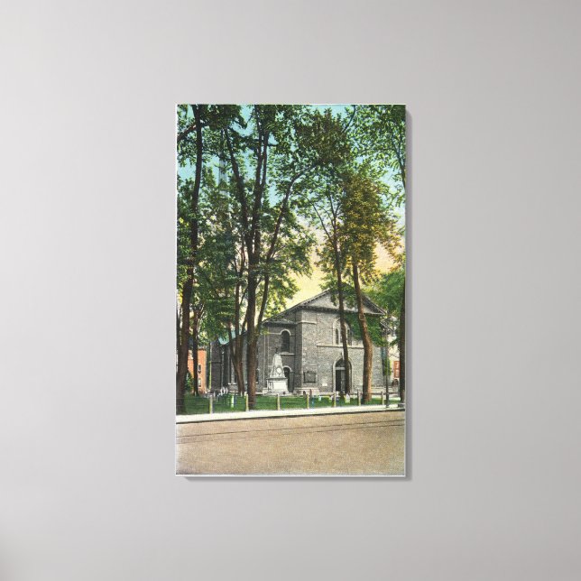 Exterior View of Protestant Dutch Church Canvas Print (Front)