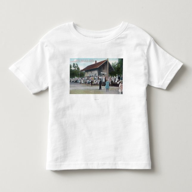 Exterior View of Railroad Station on 4th of Toddler T-shirt (Front)