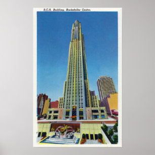 Exterior View of RCA Bldg, Rockefeller Center Poster