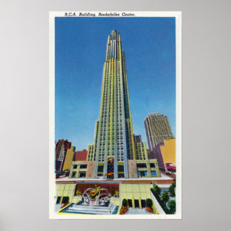 Exterior View of RCA Bldg, Rockefeller Center Poster