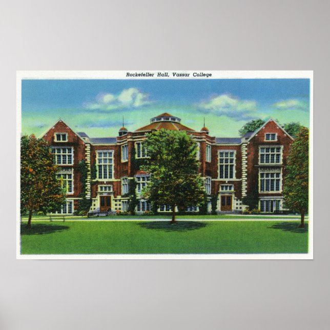Exterior View of Rockefeller Hall, Vassar Poster (Front)