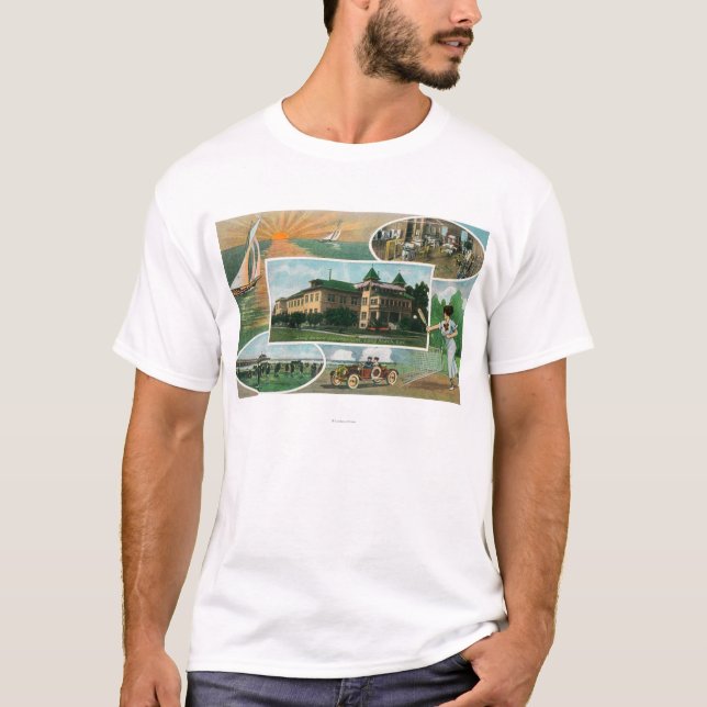Exterior View of Sanitarium and Scenic Views T-Shirt (Front)