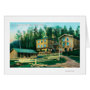 Exterior View of School House and Post Office Cards