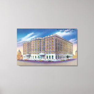 Exterior View of Sheraton Hotel in Copley Canvas Print