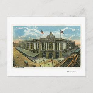 Exterior View of South Station # 3 Postcard