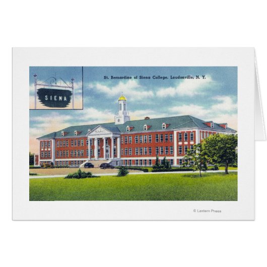 Exterior View of St. Bernardine of Siena Cards (Front Horizontal)