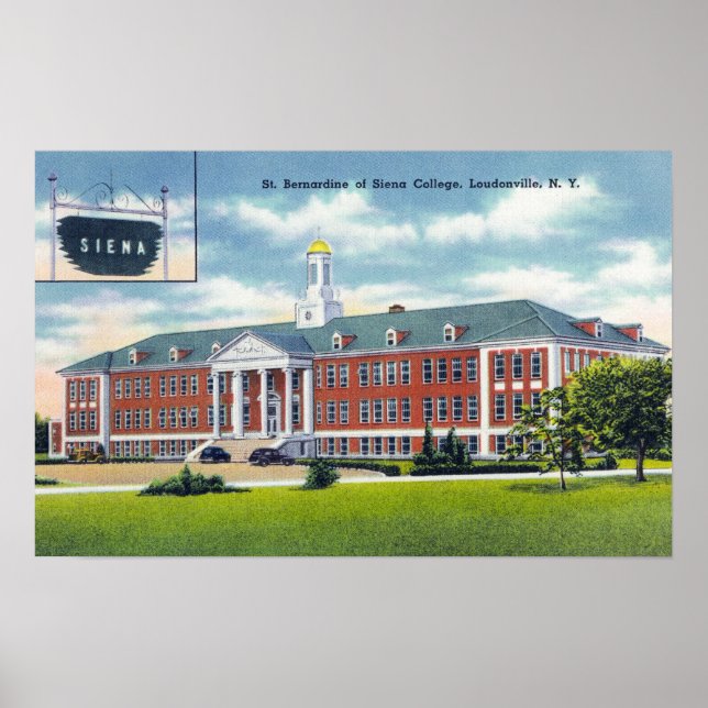 Exterior View of St. Bernardine of Siena Poster (Front)