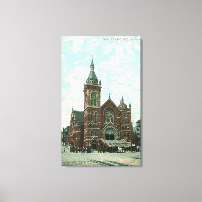 Exterior View of St. Mary's Cathedral Canvas Print (Front)