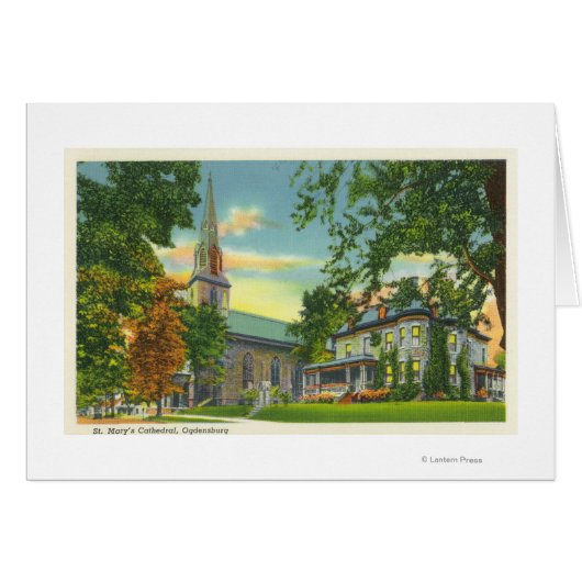 Exterior View of St. Mary's Cathedral Cards (Front Horizontal)