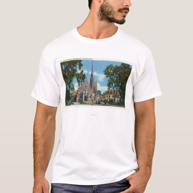 Exterior View of St. Mary's Church and Rectory T-Shirt (Front)