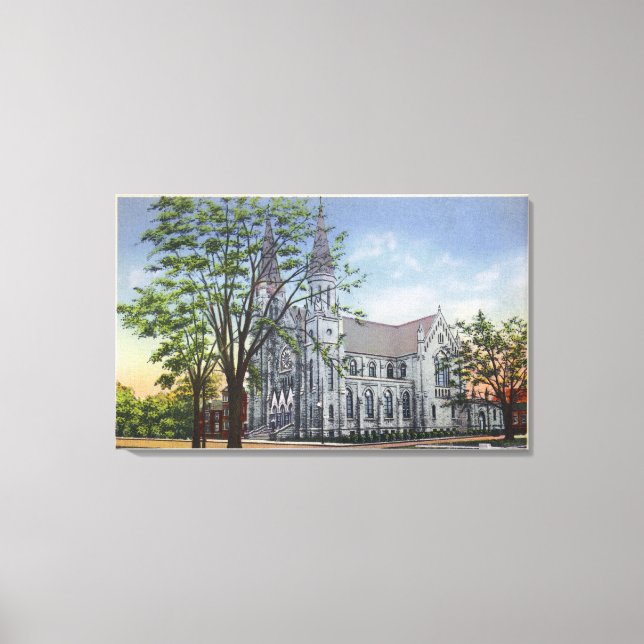 Exterior View of St. Mary's Church Canvas Print (Front)