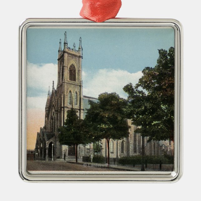 Exterior View of St. Paul's Church Metal Ornament (Front)