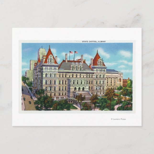Exterior View of State Capitol Postcard (Front)
