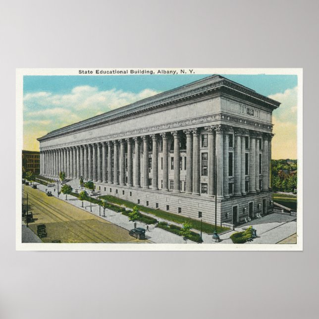 Exterior View of State Educational Building Poster (Front)